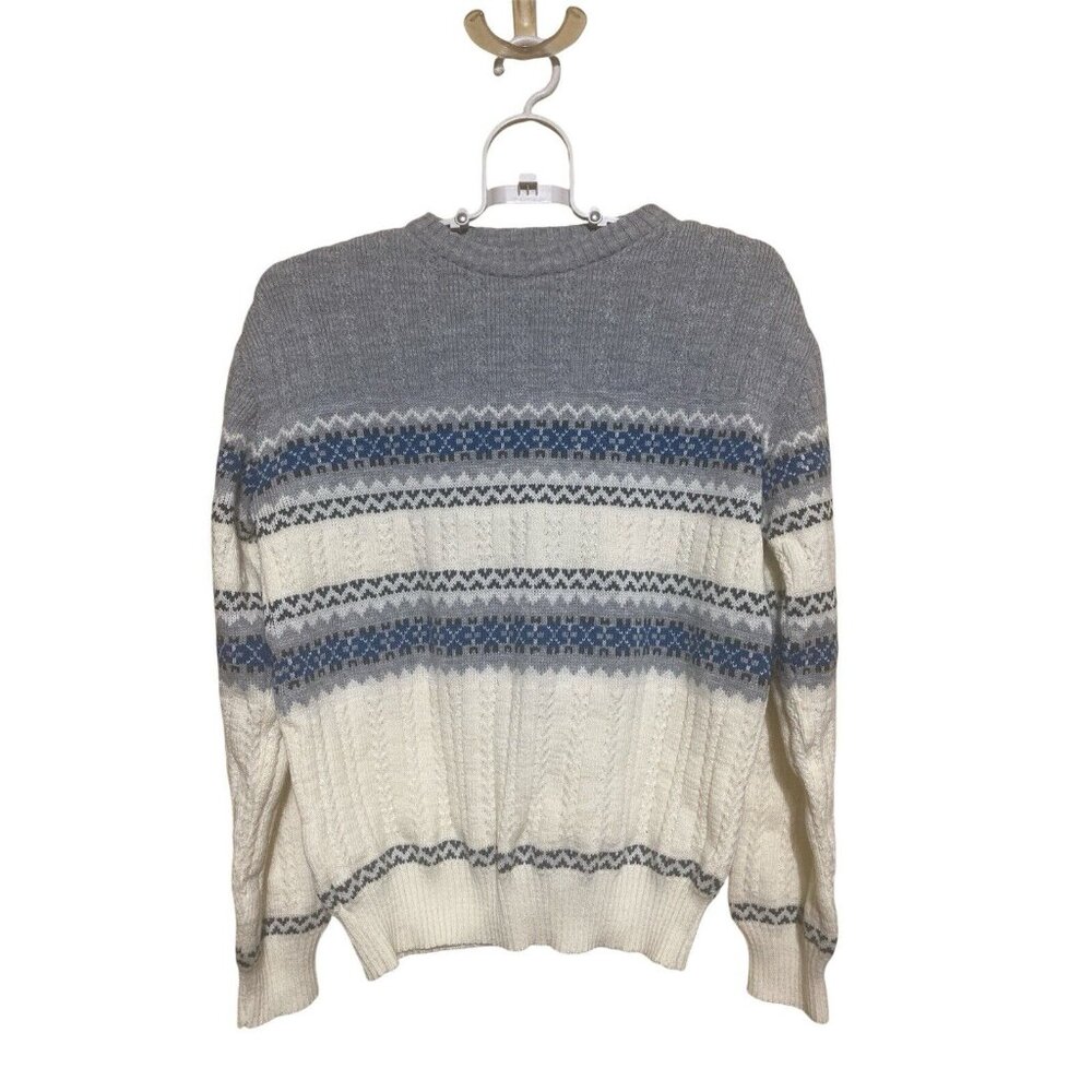 Rob Winter Vintage Knit Sweater Men Size Medium Fair Isle Multicolor